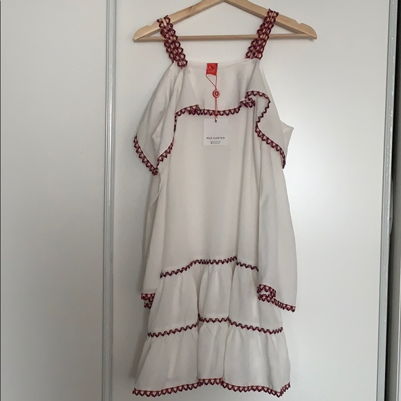 NWT Red Carter open shoulder Dress White XS - Picture 3 of 8